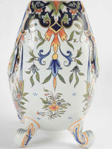 Antique Desvres faience jardiniere w/ scroll feet - Geo MARTEL 12½"