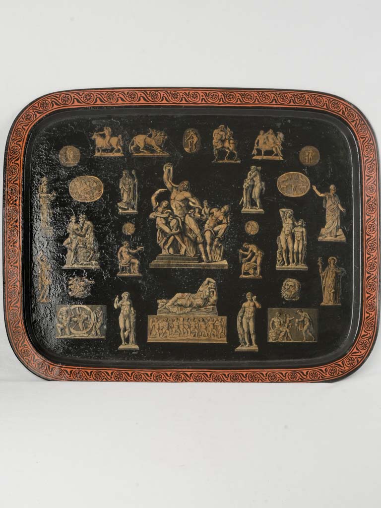 Exquisite antique tole tray