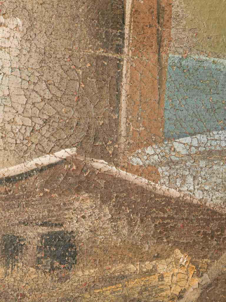 Large Antique Decorative Panel with a View of Naples - 63½" x 52¼"