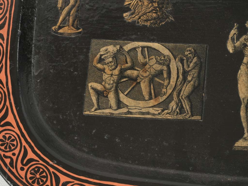 Black and gold motif tray
