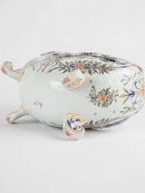 Antique Desvres faience jardiniere w/ scroll feet - Geo MARTEL 12½"