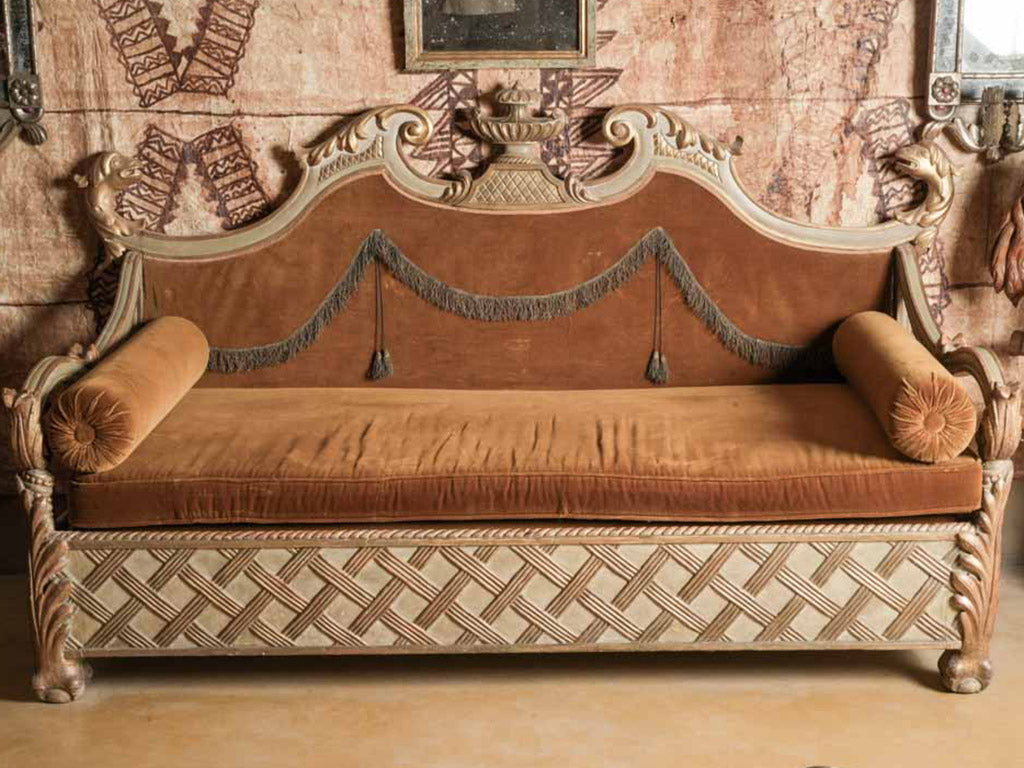 Vintage sculptural baroque daybed