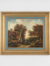 Antique pastoral oil landscape painting