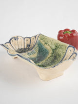 Late 19th century asparagus cradle Faïencerie de Wasmeul 13"
