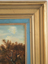 Rustic gilded-frame countryside scene