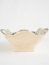 Late 19th century asparagus cradle Faïencerie de Wasmeul 13"