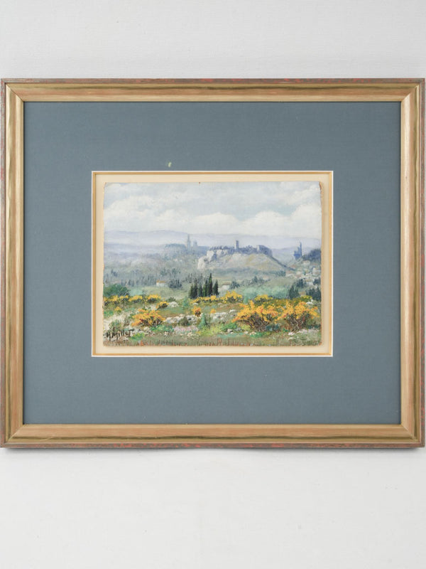 Vintage Provencal landscape oil painting
