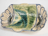 Late 19th century asparagus cradle Faïencerie de Wasmeul 13"