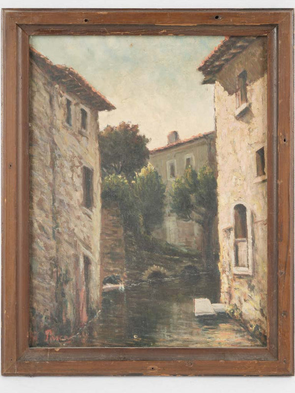 Antique Provençal oil-on-panel painting