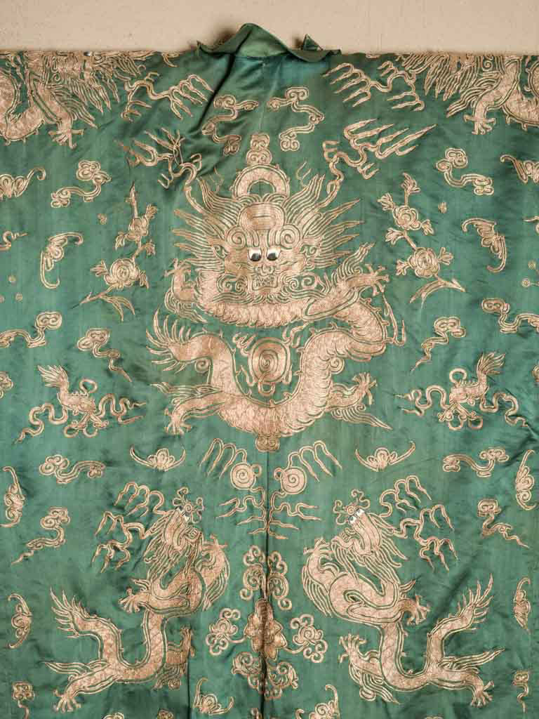 Gold-threaded dragon motif robe