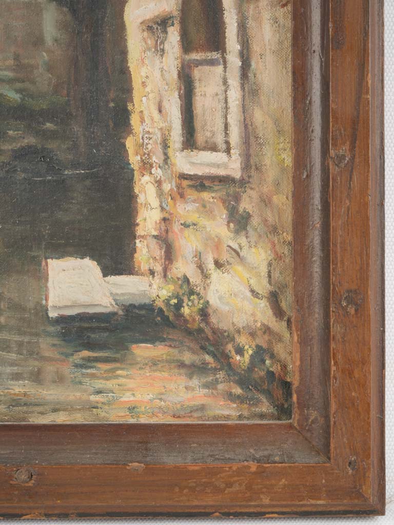 Classic wooden-framed oil painting