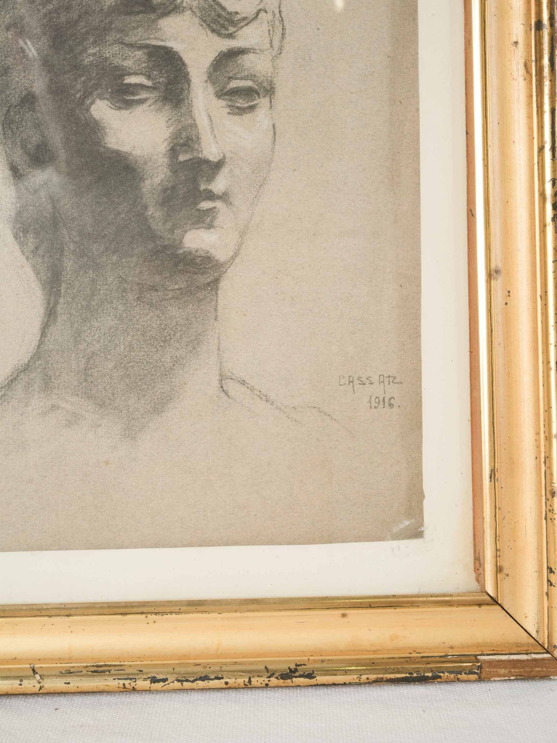 Academic Study Drawing, Dated 1916 - 28¾" x 22½"