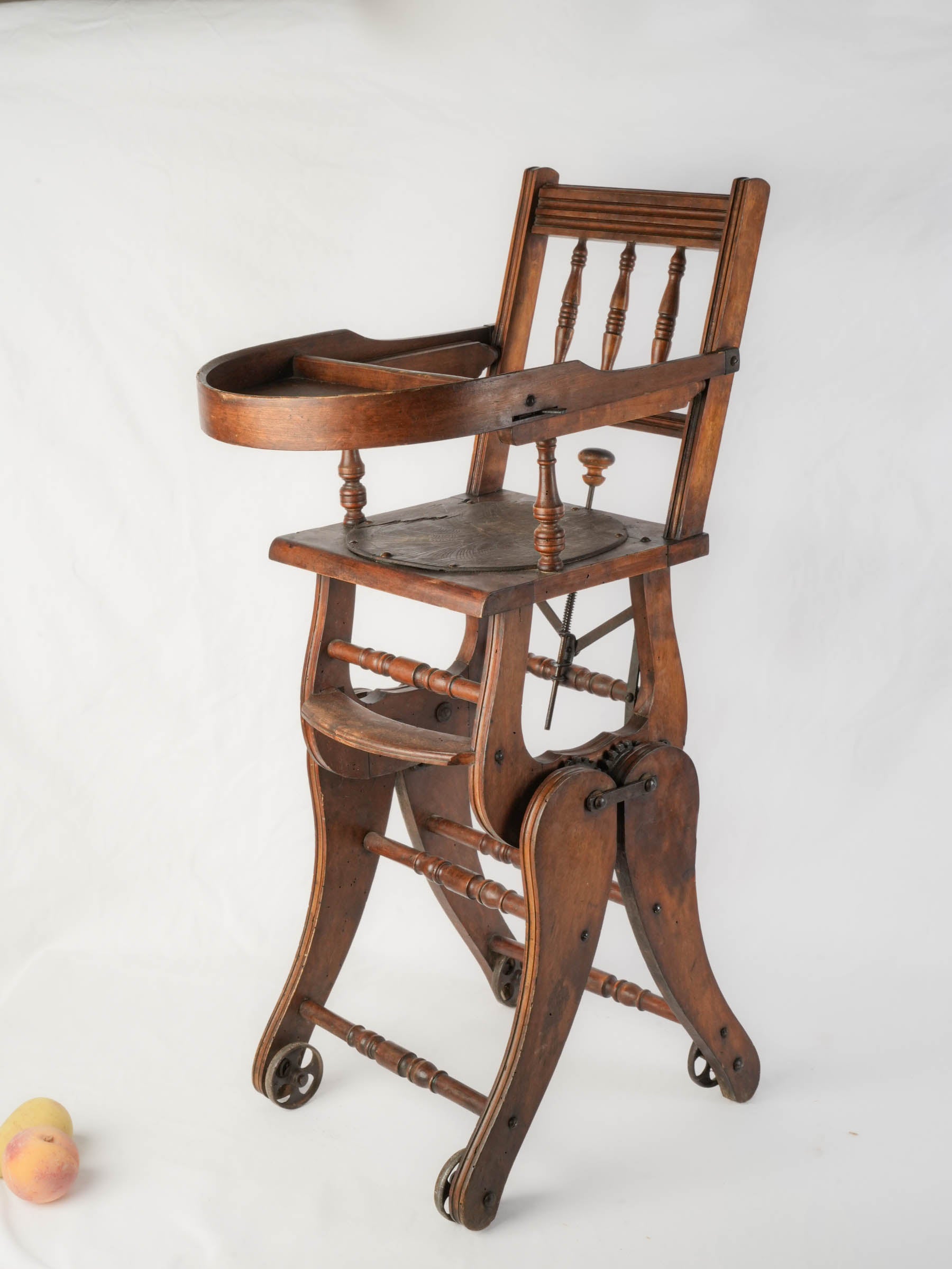 Late 19th-Century French Metamorphic Child’s High Chair, Rocker and Rolling Chair - 38¼"