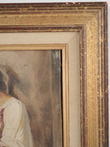 Aged Italian female canvas art