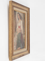 Realistic Neapolitan woman oil canvas