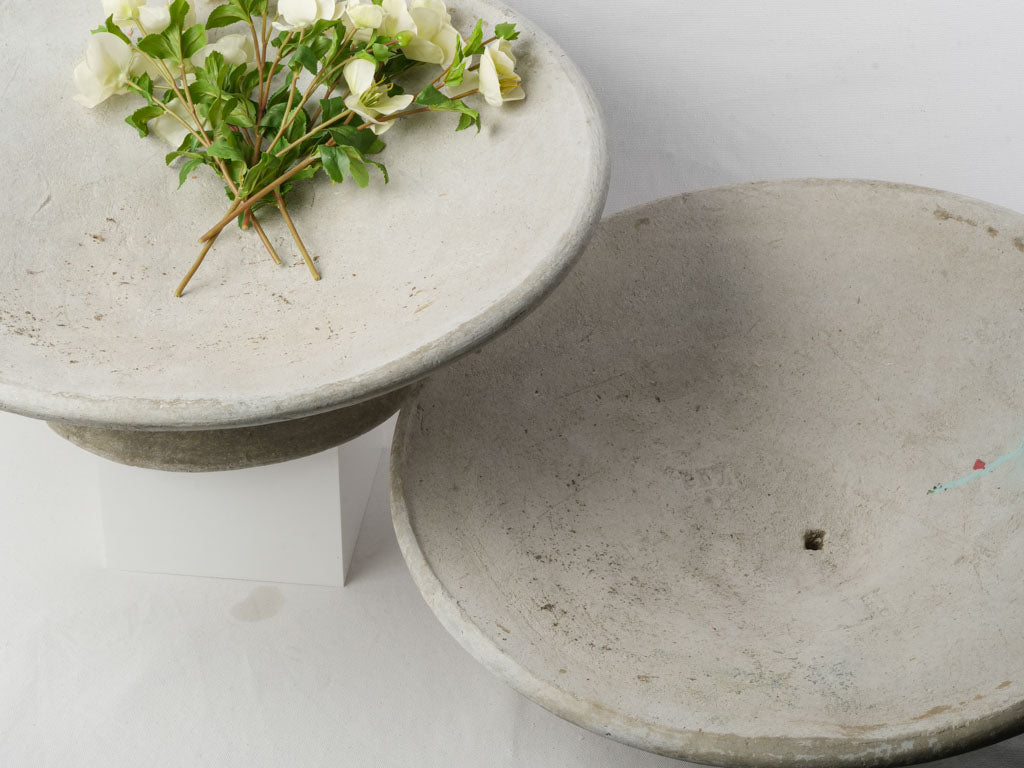 Textured authentic concrete planters