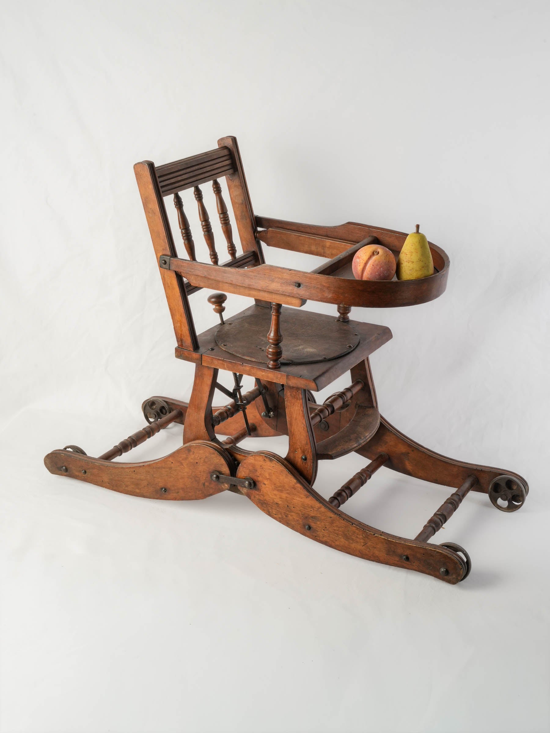 Late 19th-Century French Metamorphic Child’s High Chair, Rocker and Rolling Chair - 38¼"