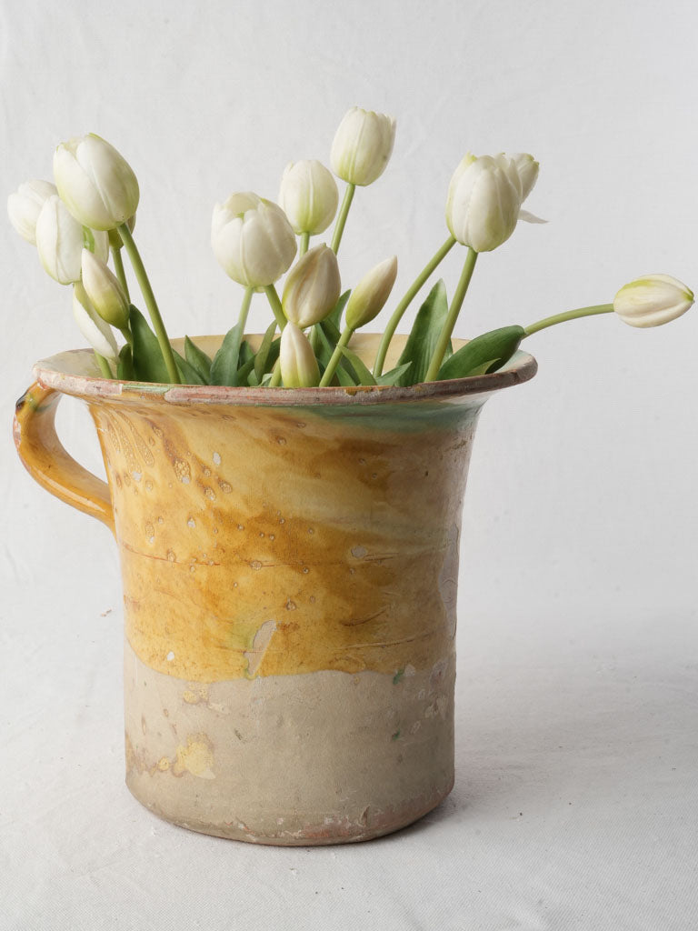 Vintage French strap-handle pottery  