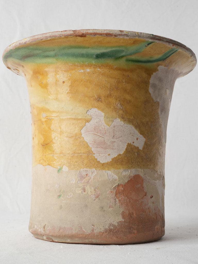 Timeworn honey-glazed utensil holder  