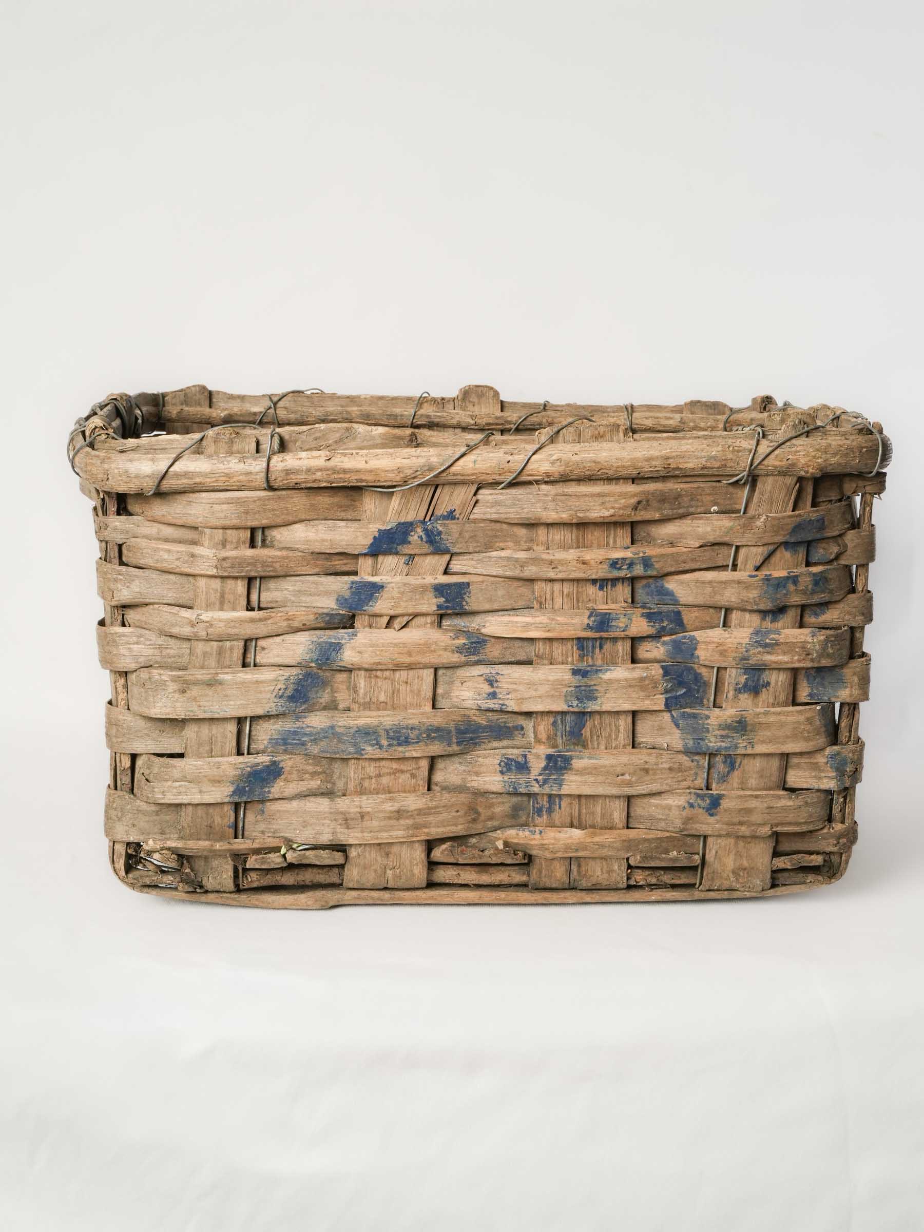 Vintage Portuguese Woven Grape Harvest Basket - 13" x 21¼"