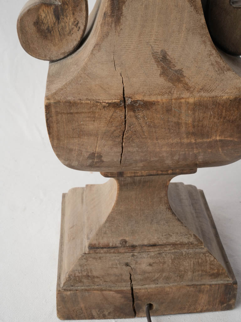 Aged patina table lamp  