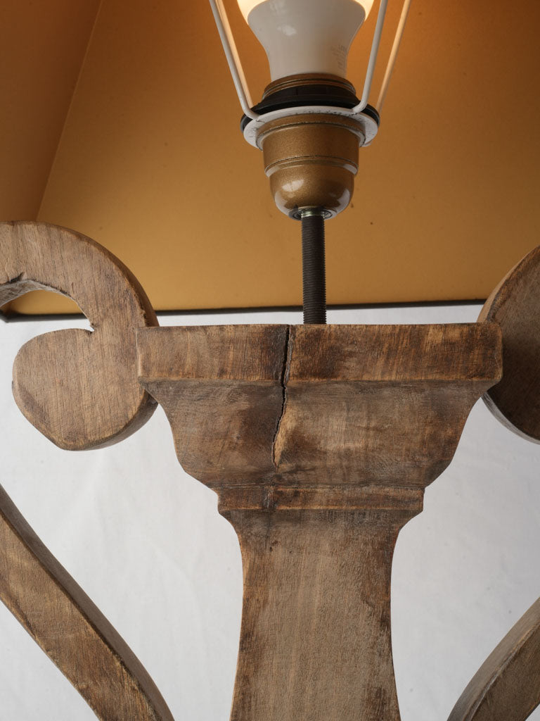 Warm contemporary wooden lamp  