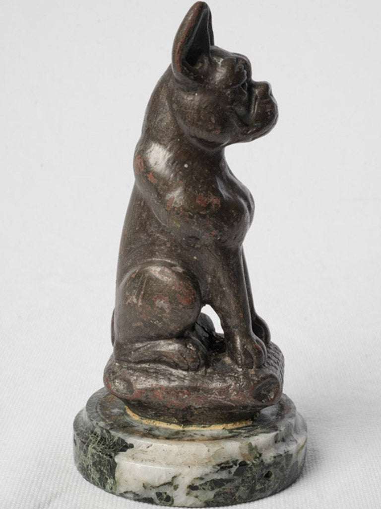 Period-style bronzed canine decor