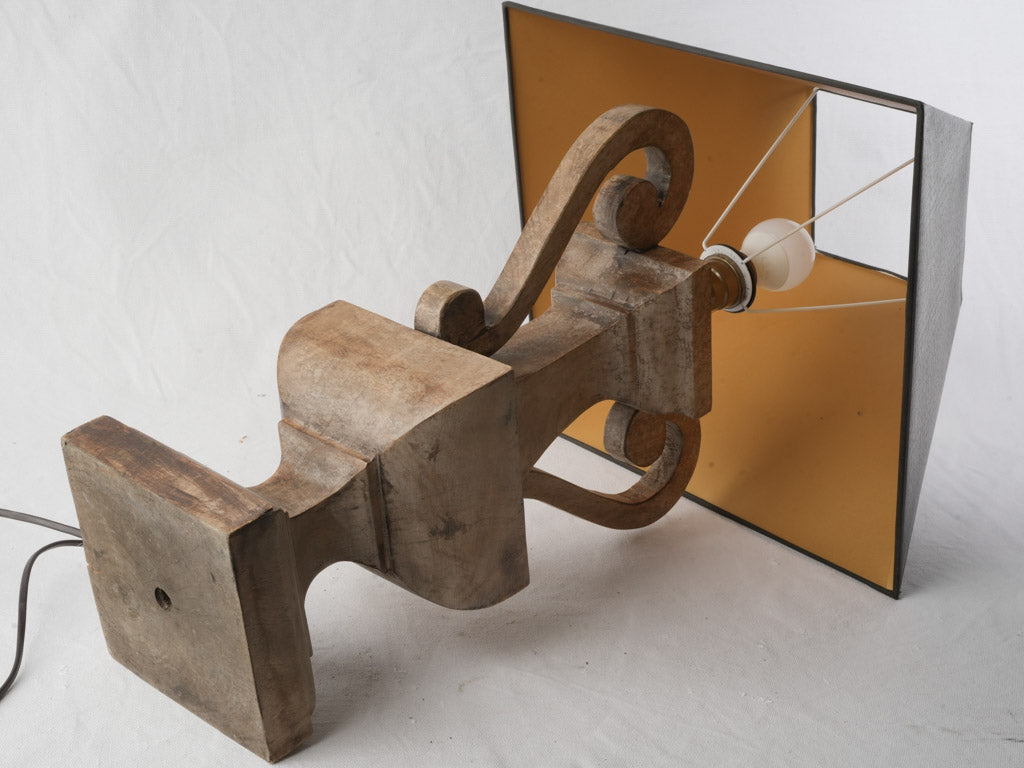 Timeless vintage wood fixture  