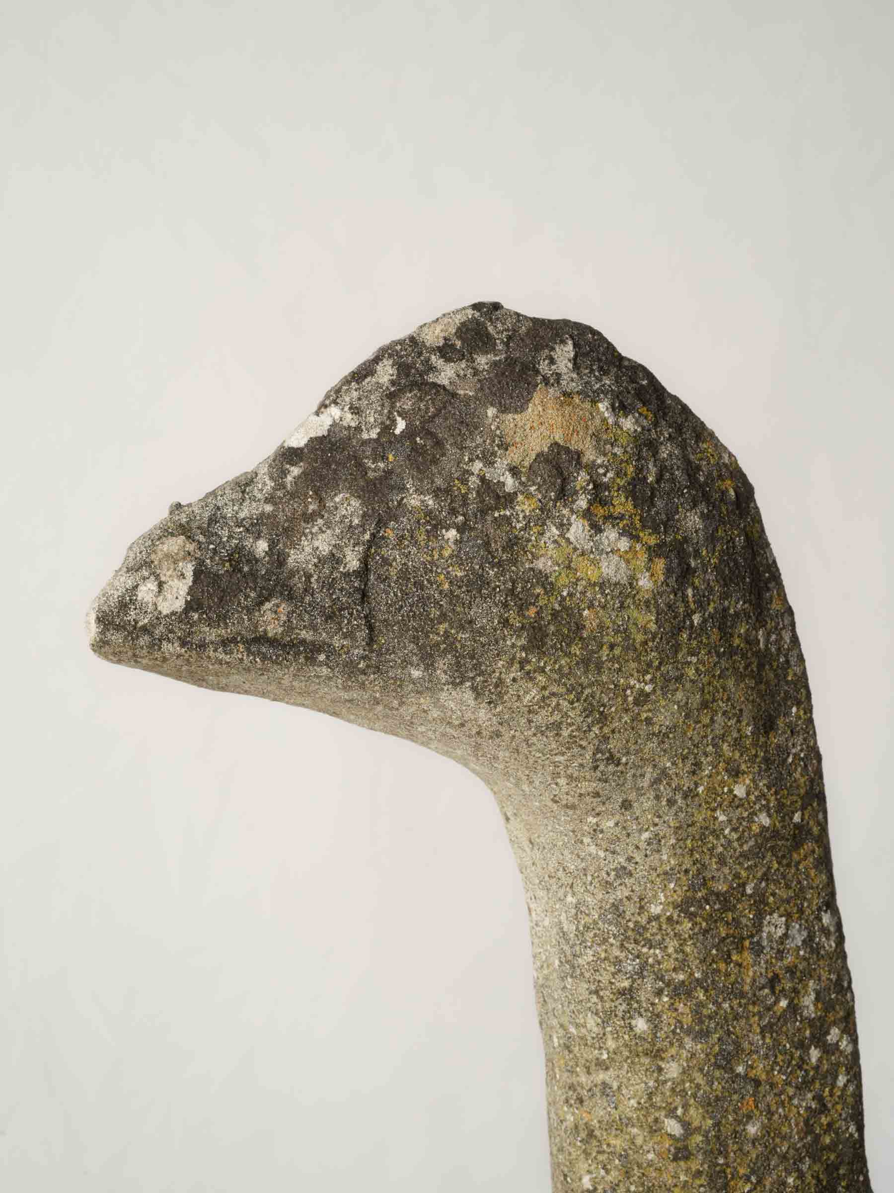 Lifesize French Concrete Garden Goose w/ Lichen Patina - 25½"