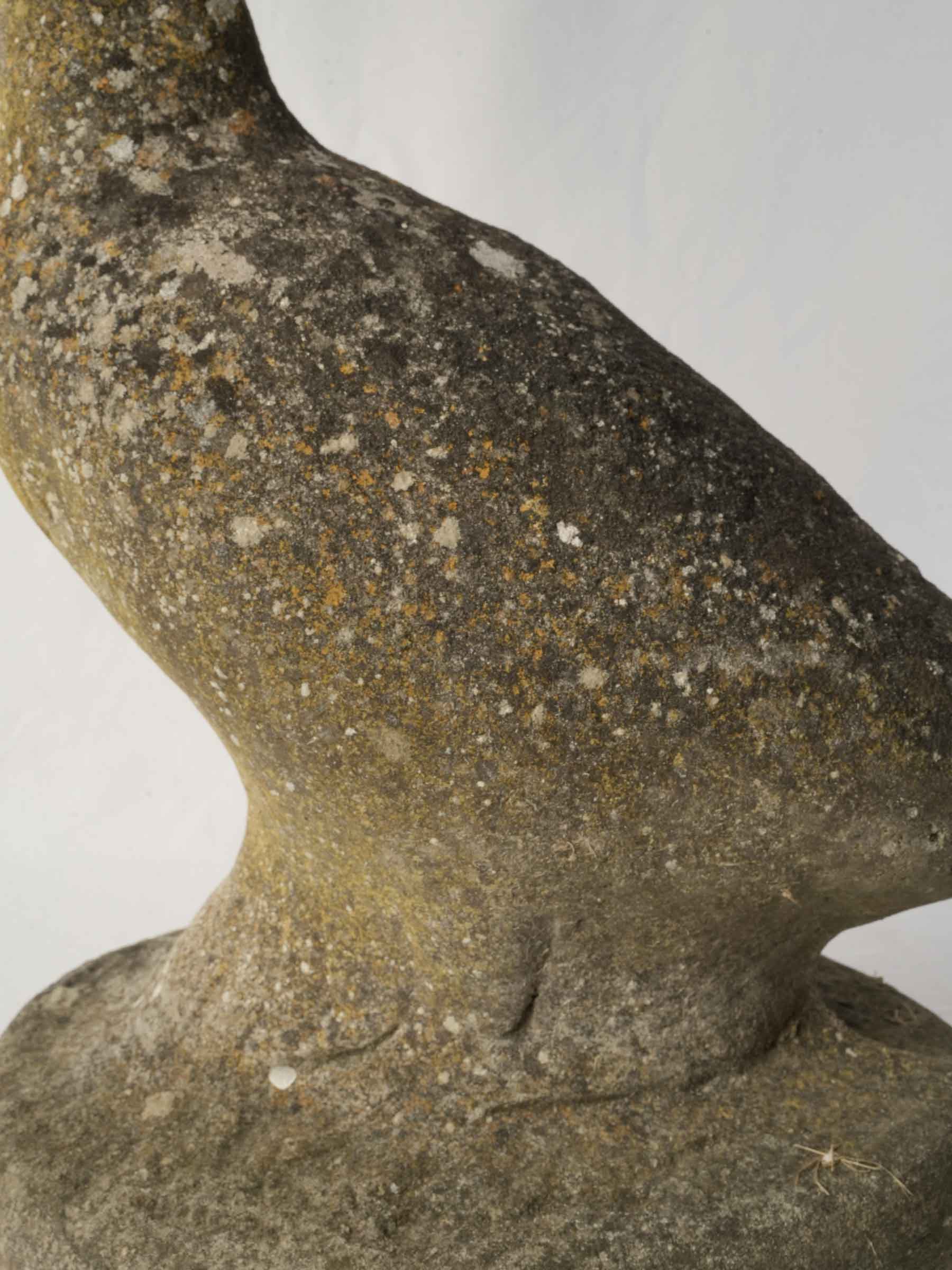 Lifesize French Concrete Garden Goose w/ Lichen Patina - 25½"