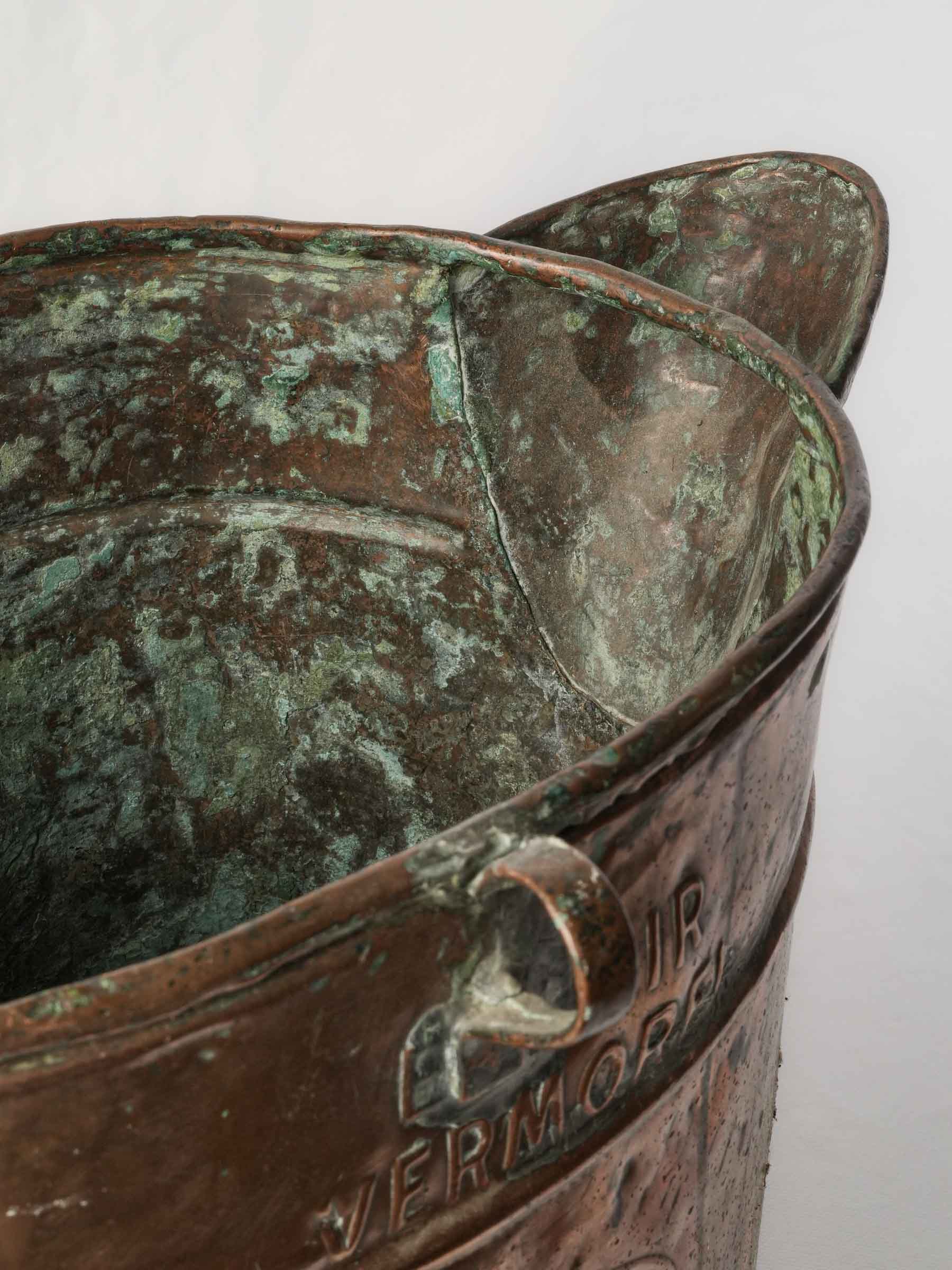 Antique French 12-Liter Copper Winery Measure by Vermorel- 13½"