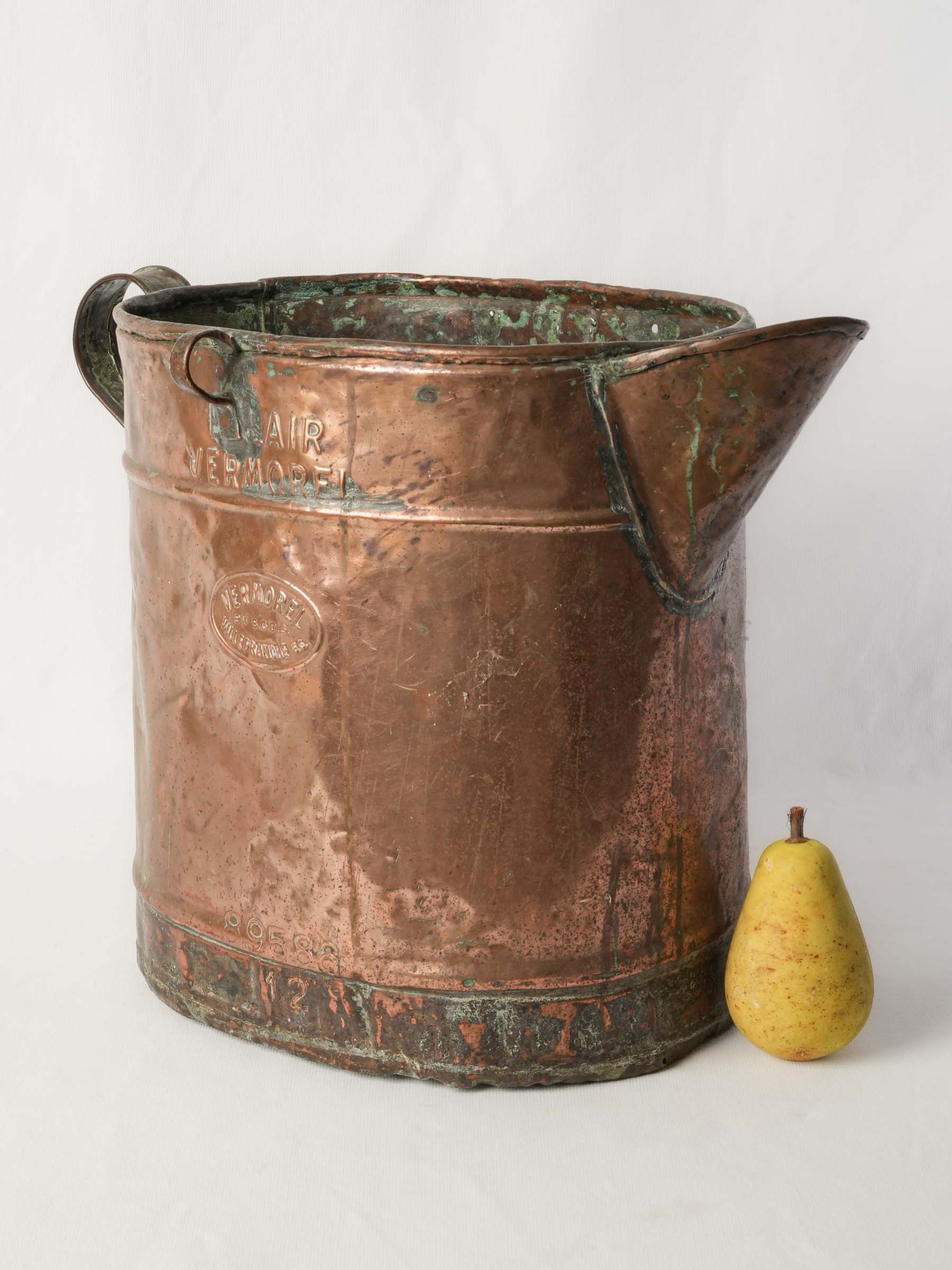 Antique French 12-Liter Copper Winery Measure by Vermorel- 13½"