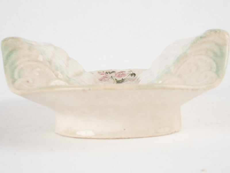 Late 19th century Majolica asparagus cradle - Salins 14¼"