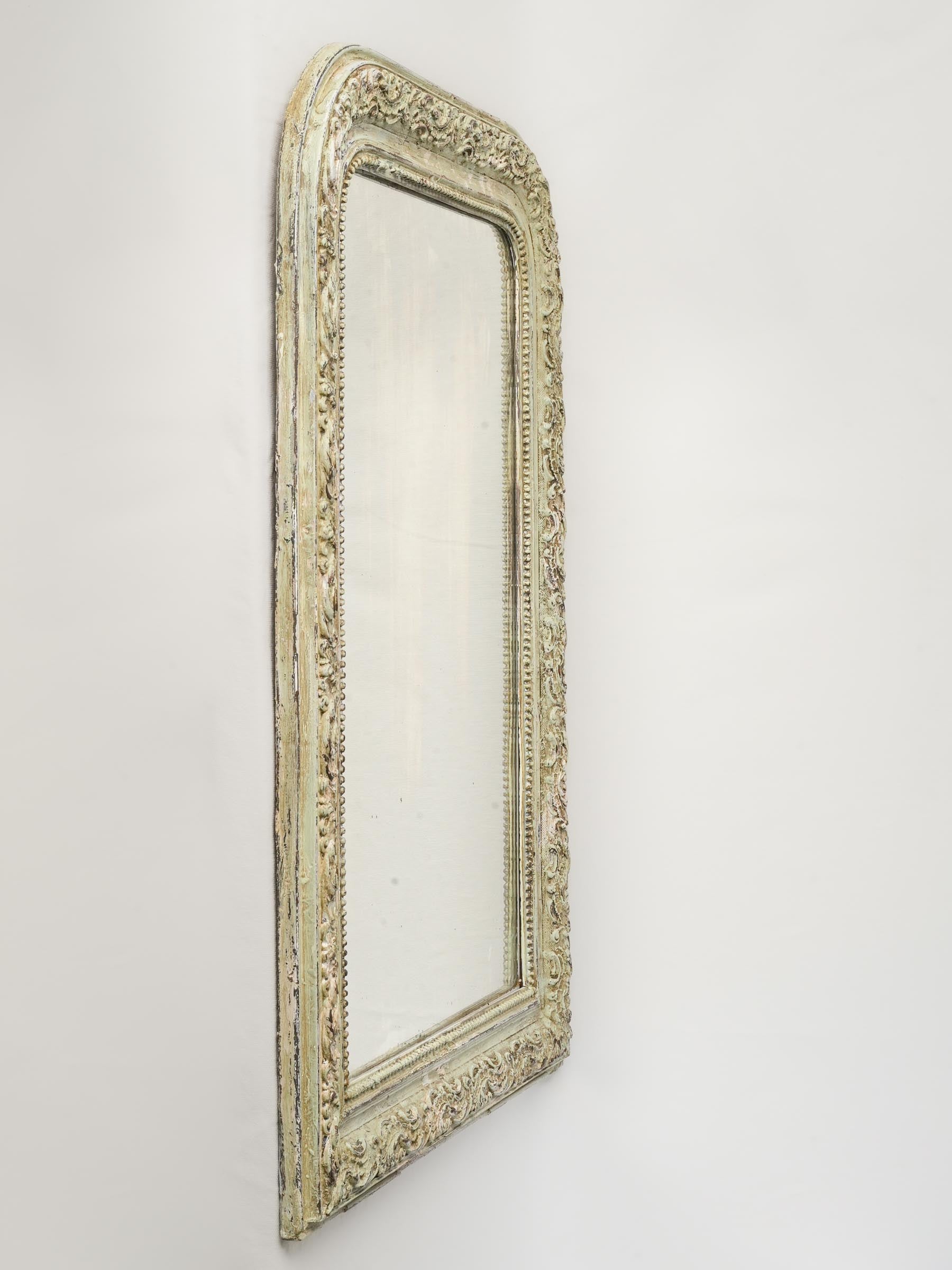 Louis Philippe Mirror w/ Aged Sage Green Finish - 35½" x 24¾"