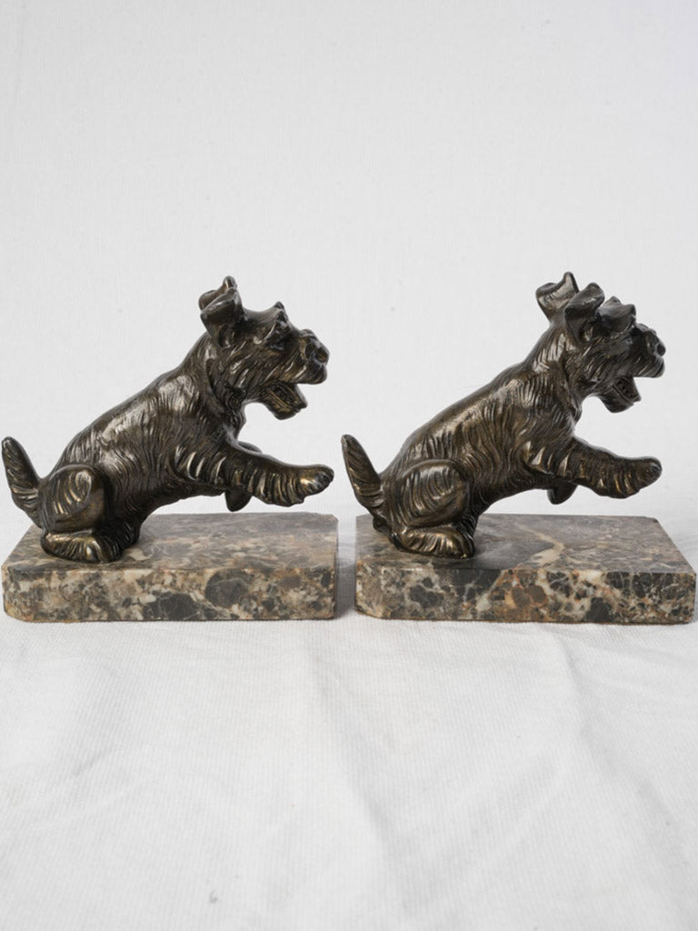 Intricate styled metal bookends  