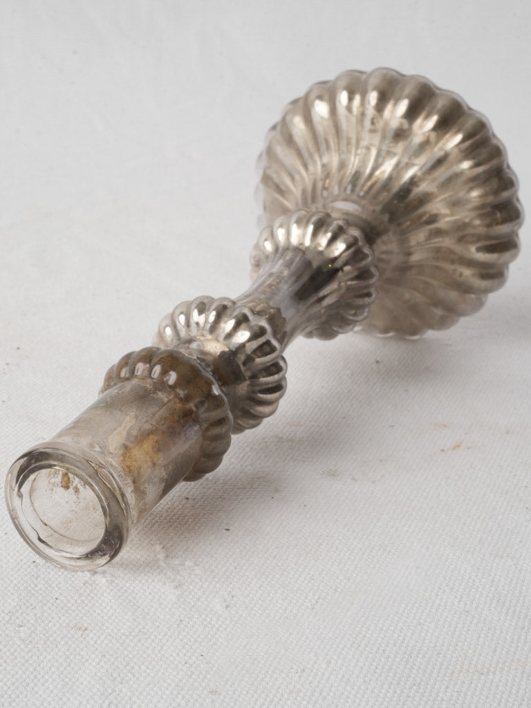 Antique Mercury Glass Candlestick c.1890 - 8¾"