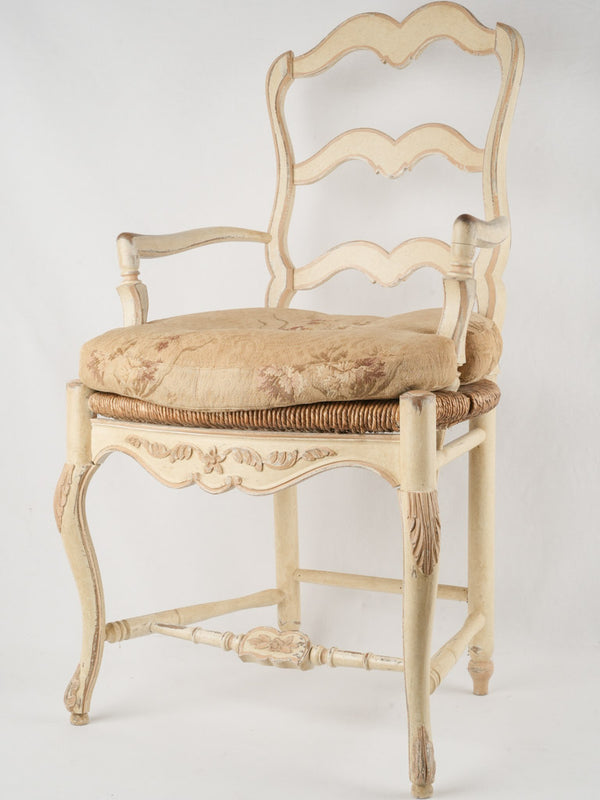 Vintage French ladderback armchair