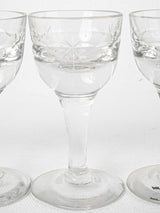 Classic styled blown glass glassware