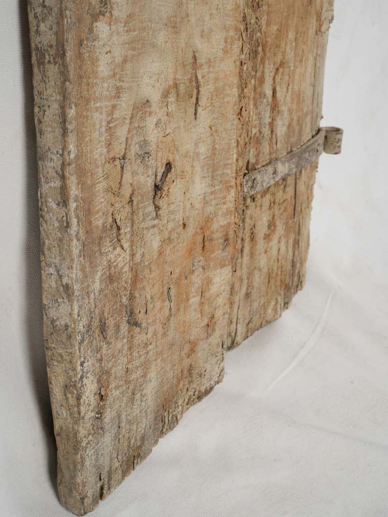 Weathered rustic wine cellar door