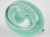 Turqoise asparagus & artichoke Luneville Majolica sauce boat - late 19th century 10¾"