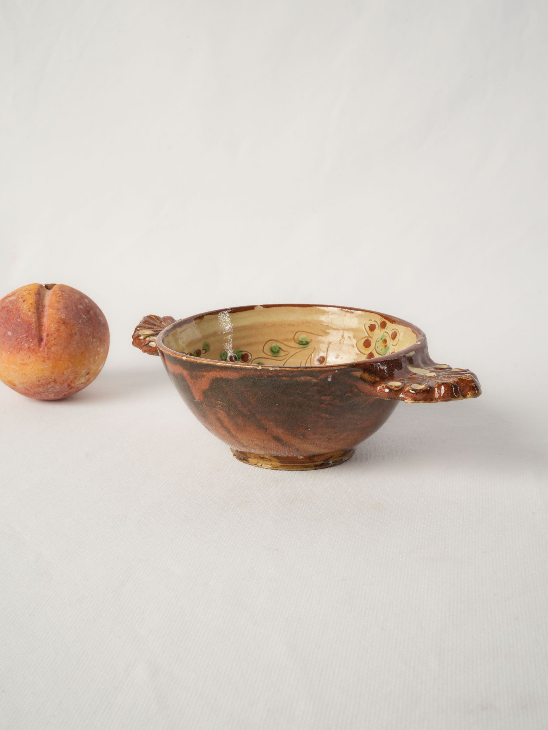 Lovely Artisanal French Ceramic Bowl from the Pottery Village of Cliousclat, 1960s - 8¾"