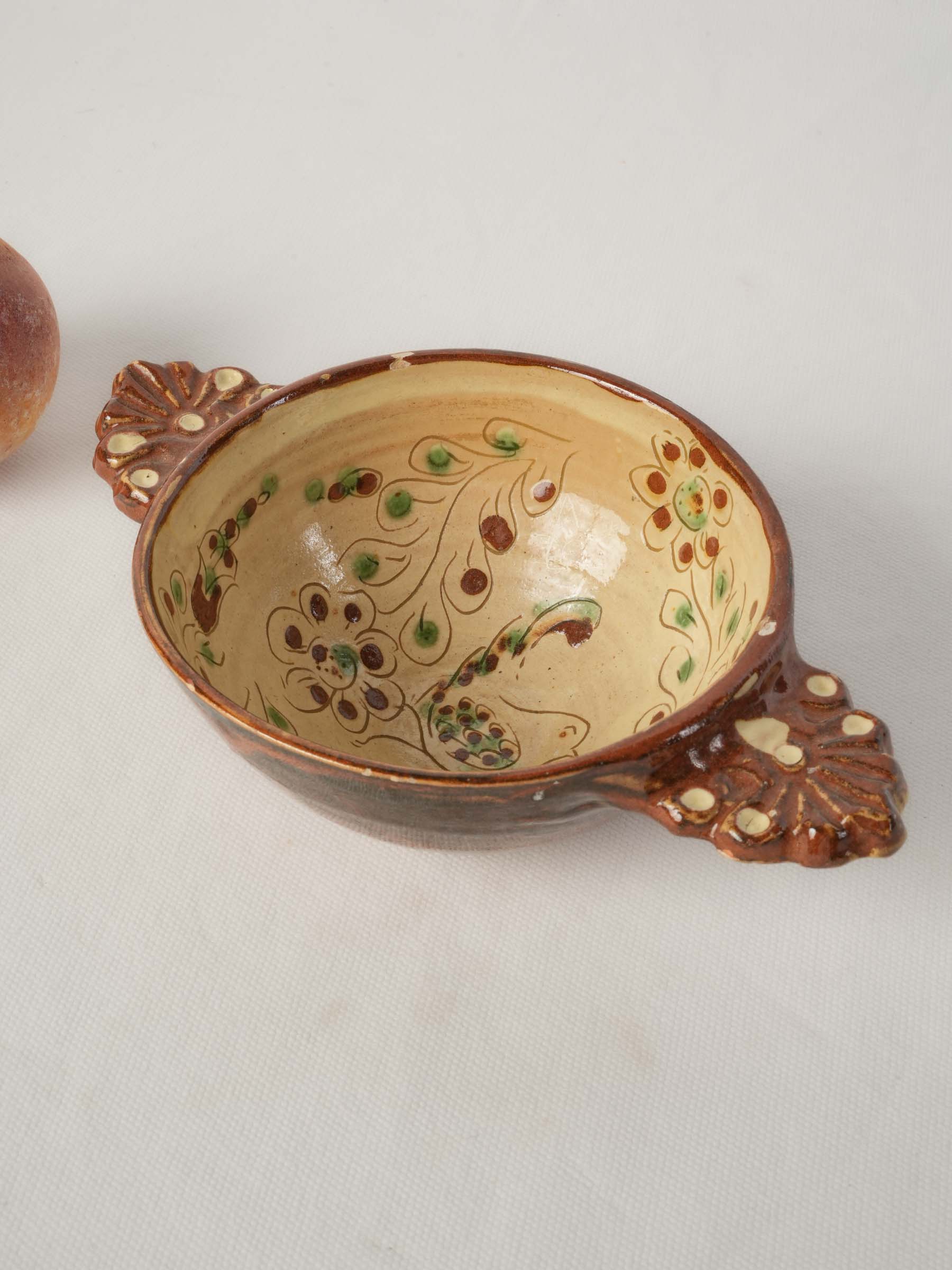 Lovely Artisanal French Ceramic Bowl from the Pottery Village of Cliousclat, 1960s - 8¾"