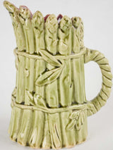 Late 19th century Choisy-le Roi majolica asparagus pitcher - Hippolyte Boulanger 7½"