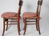 Historical double-braced side walnut chairs