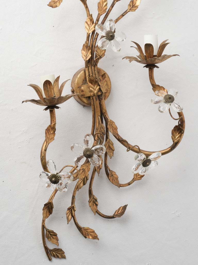 Patina-rich Rococo revival lighting fixture  