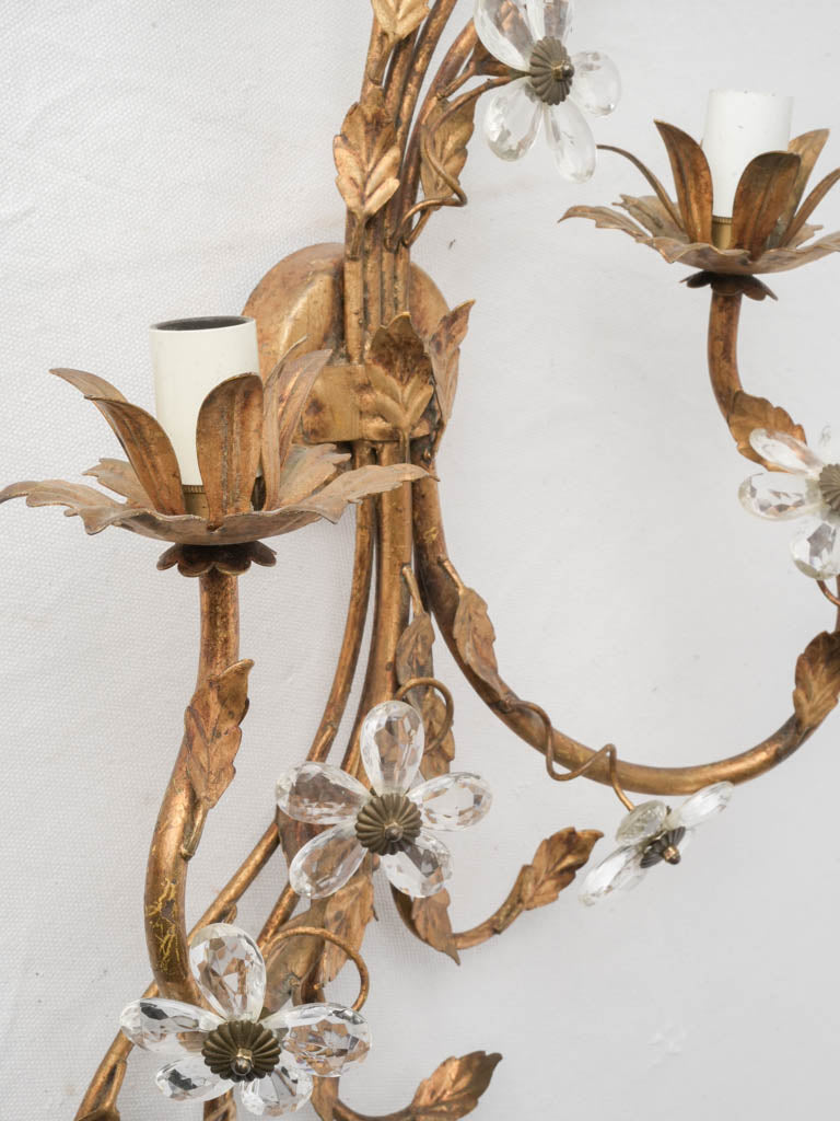 Time-softened golden light fixture  