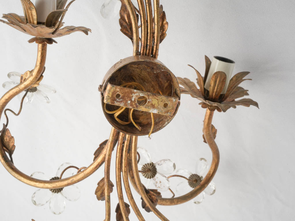 Charming lived-in tole chandelier