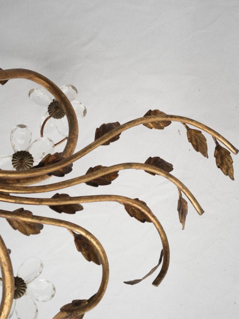 Crystal daisy accents sconce  