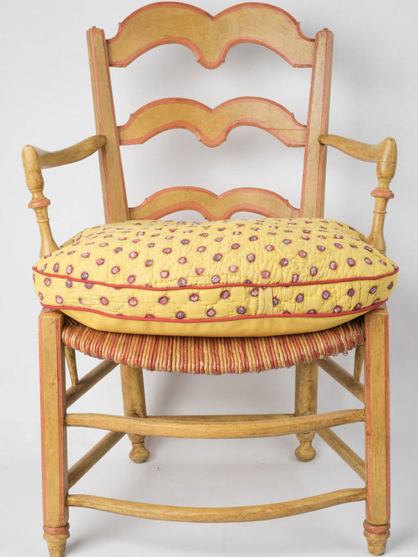 Eighteenth-century mustard French farmhouse chair