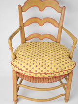 Old mustard finish elegant armchair